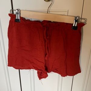 Small orangish red comfy shorts